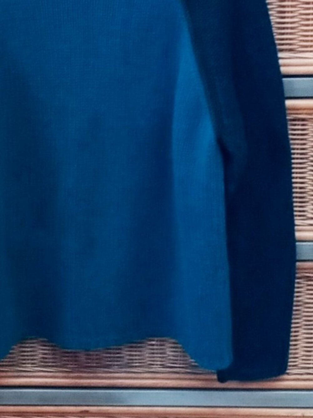 Cozy & Warm Coldwater Creek Teal & Black Mockneck Versatile Style Sweater - Picture 7 of 10